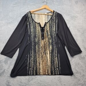 Liz Claiborne Womens Blouse Size XL Stretchy